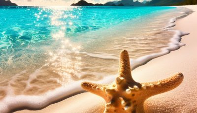 playa con estrella de mar
